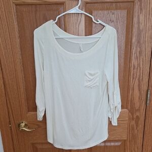 DNA Couture Cream Long Sleeve Top